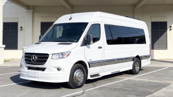 downey wedding sprinter van rental