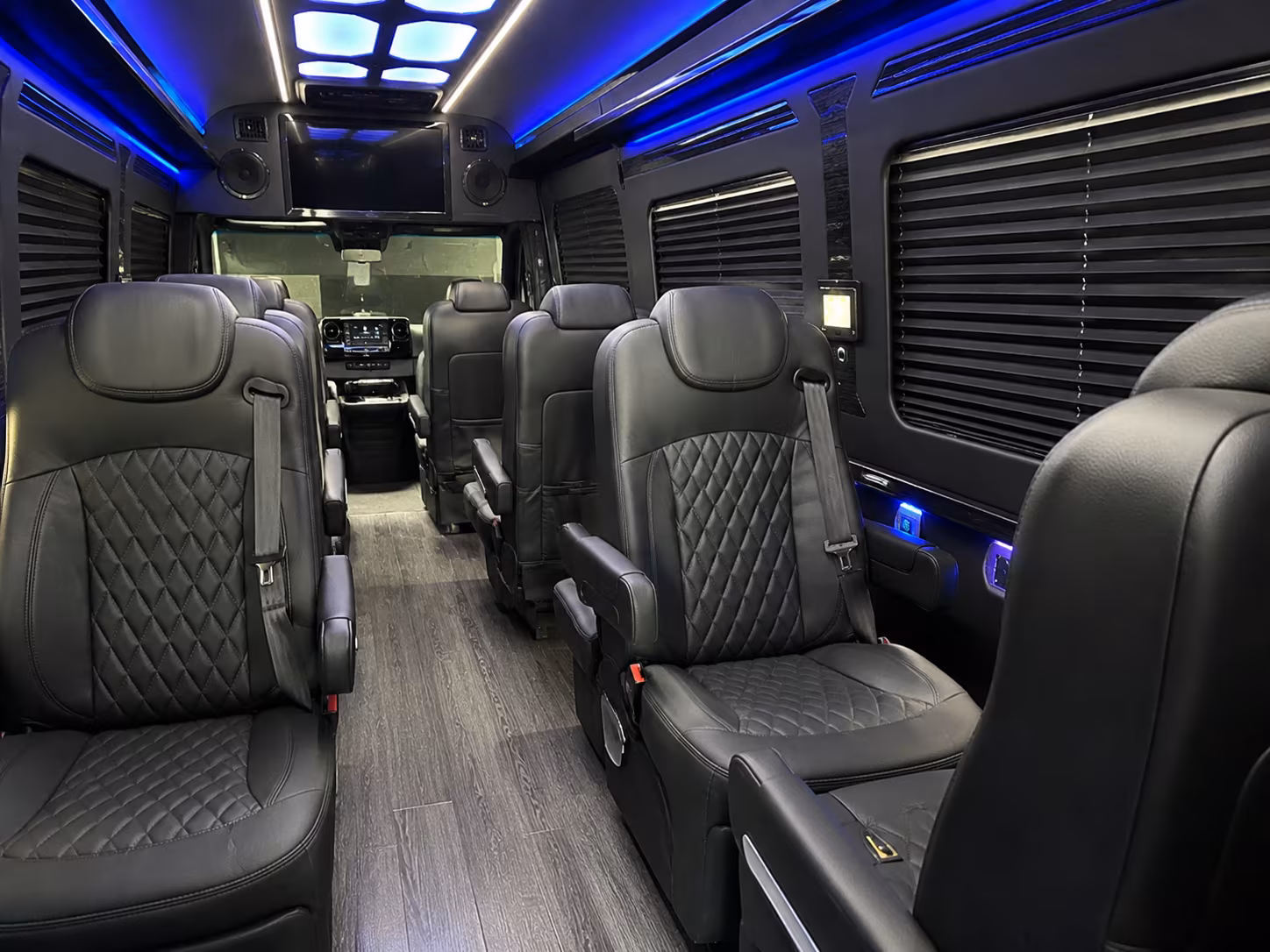 downey 18 passenger sprinter van inside