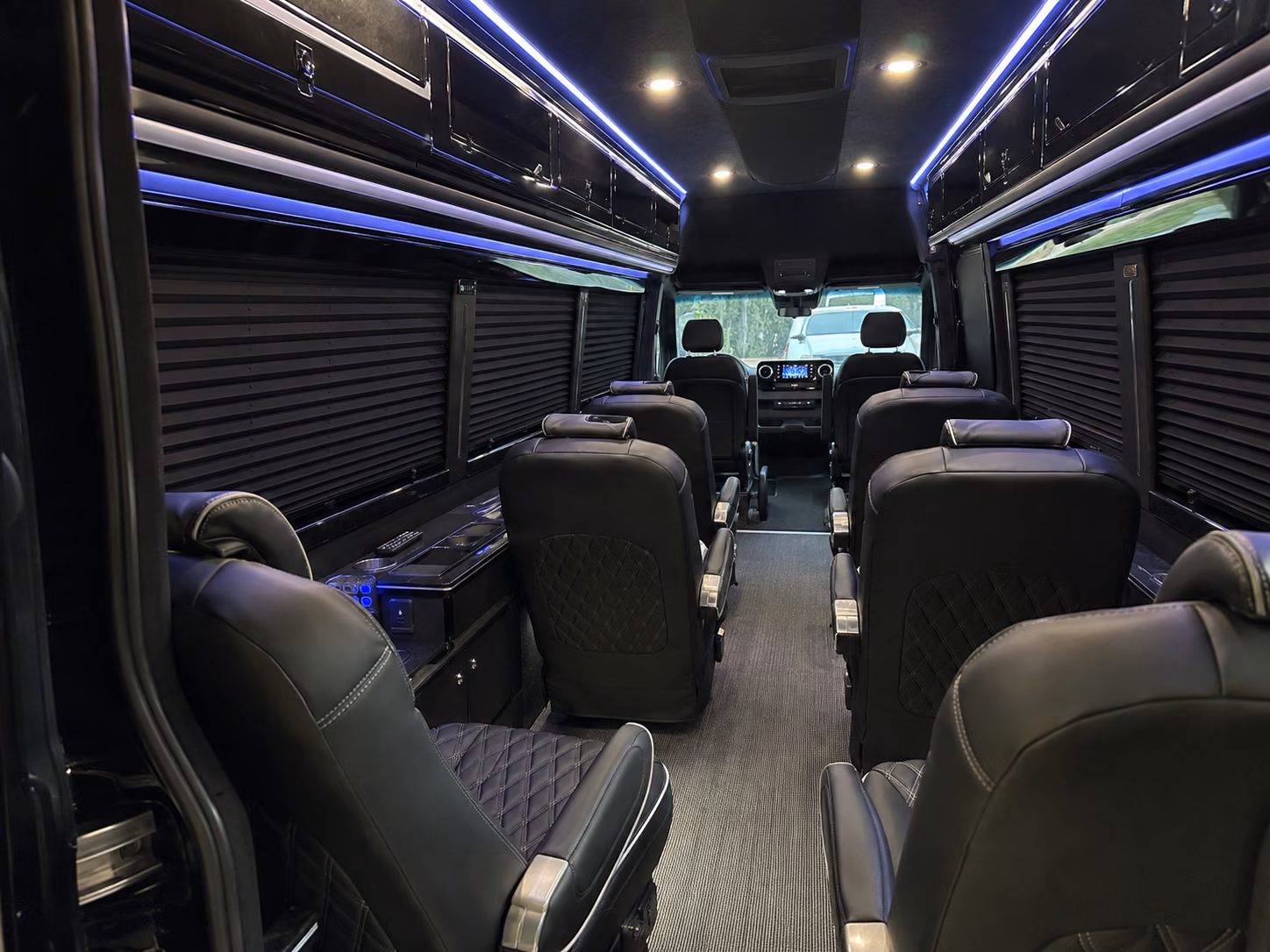 downey 20 passenger sprinter van interior